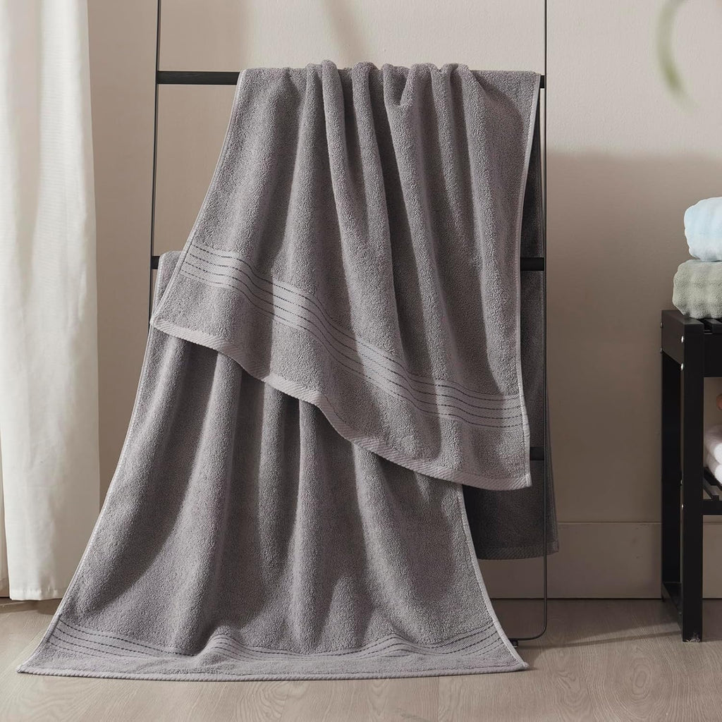 Grey Bath Towel Set 6pcs