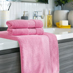 Pink Bath Towel Set 6 Piece