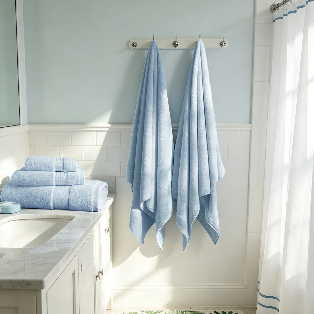 Light Blue 4 Piece Luxury Bath Towels