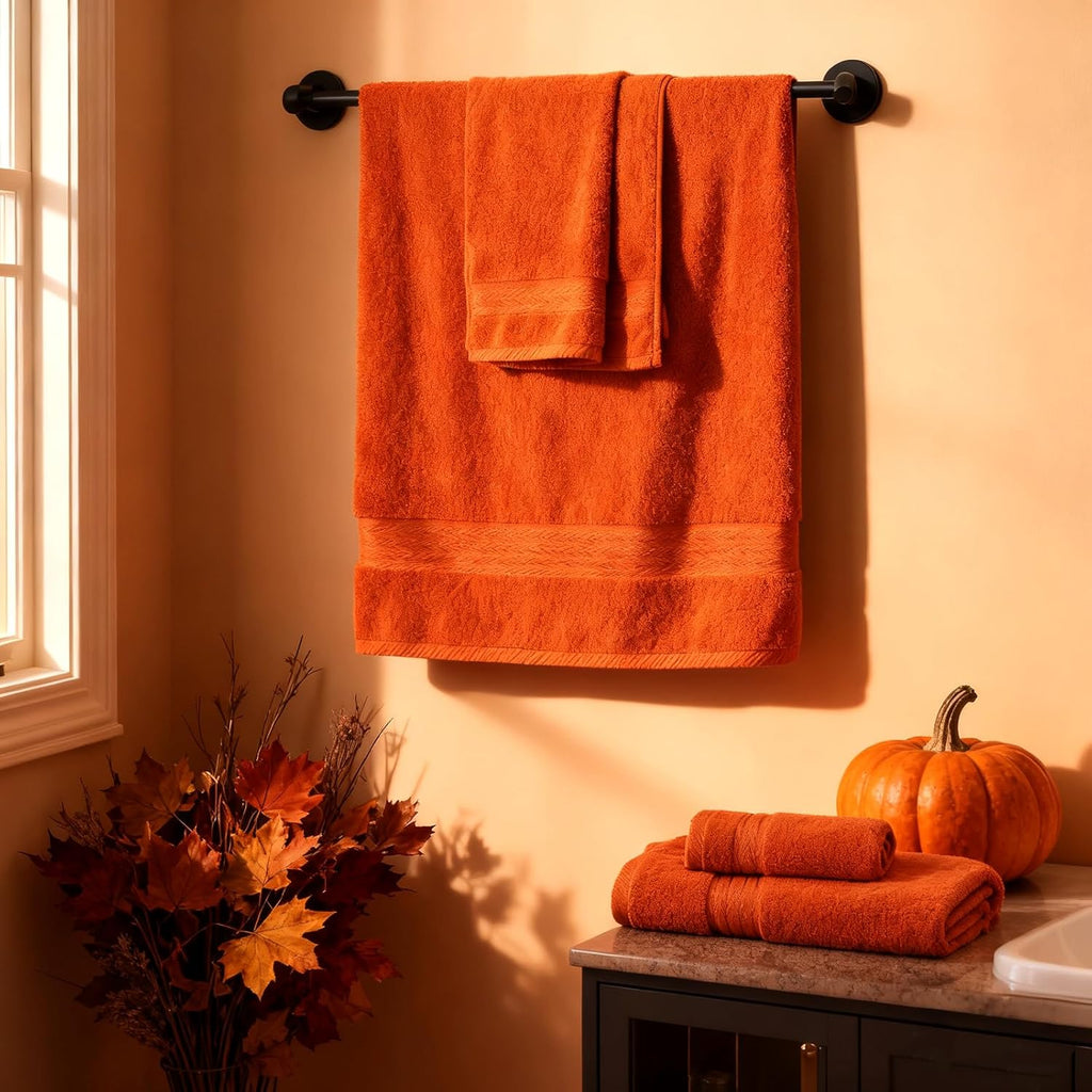 Harvest Pumpkin Orange 6 Piece Towel Set