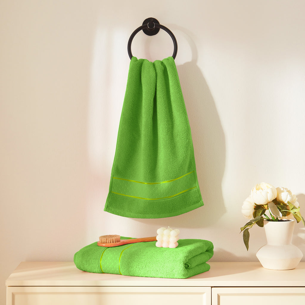 Grass Green Bath Towel Set 6 Piece