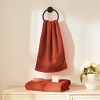 Orange Burnt Orange Bath Towel Set 6 Piece