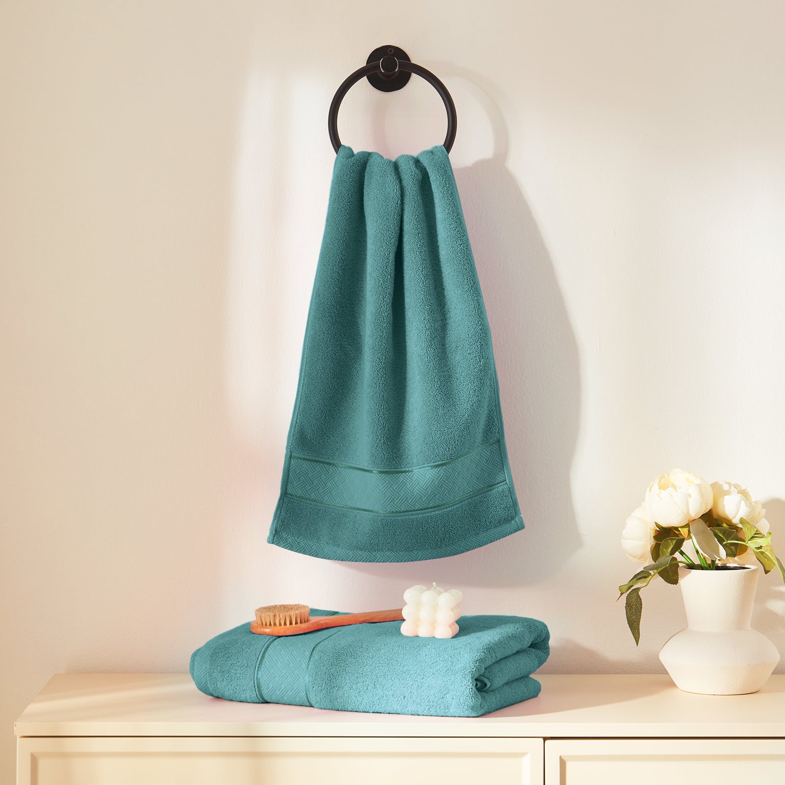 Teal Bath Towel Set 6 Piece