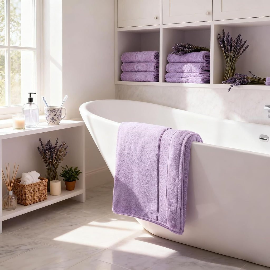 Lavender Bath Towels Set 6 Piece