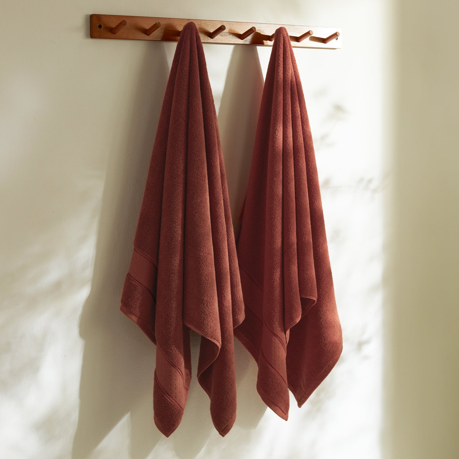 Orange- Terracotta Orange Bath Towel Set 6 Piece