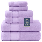 COZYART  Bath Towel Set 6 Piece, Luxury 100% Turkish Cotton 650GSM Hotel Quality, Soft, Absorbent,Towel Sets for Bathroom | 2 Bath Towels 2 Hand Towels 2 Washcloths