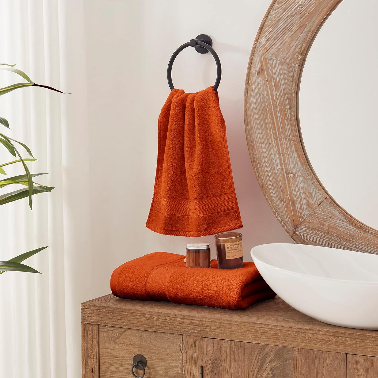 Harvest Pumpkin Orange 6 Piece Towel Set