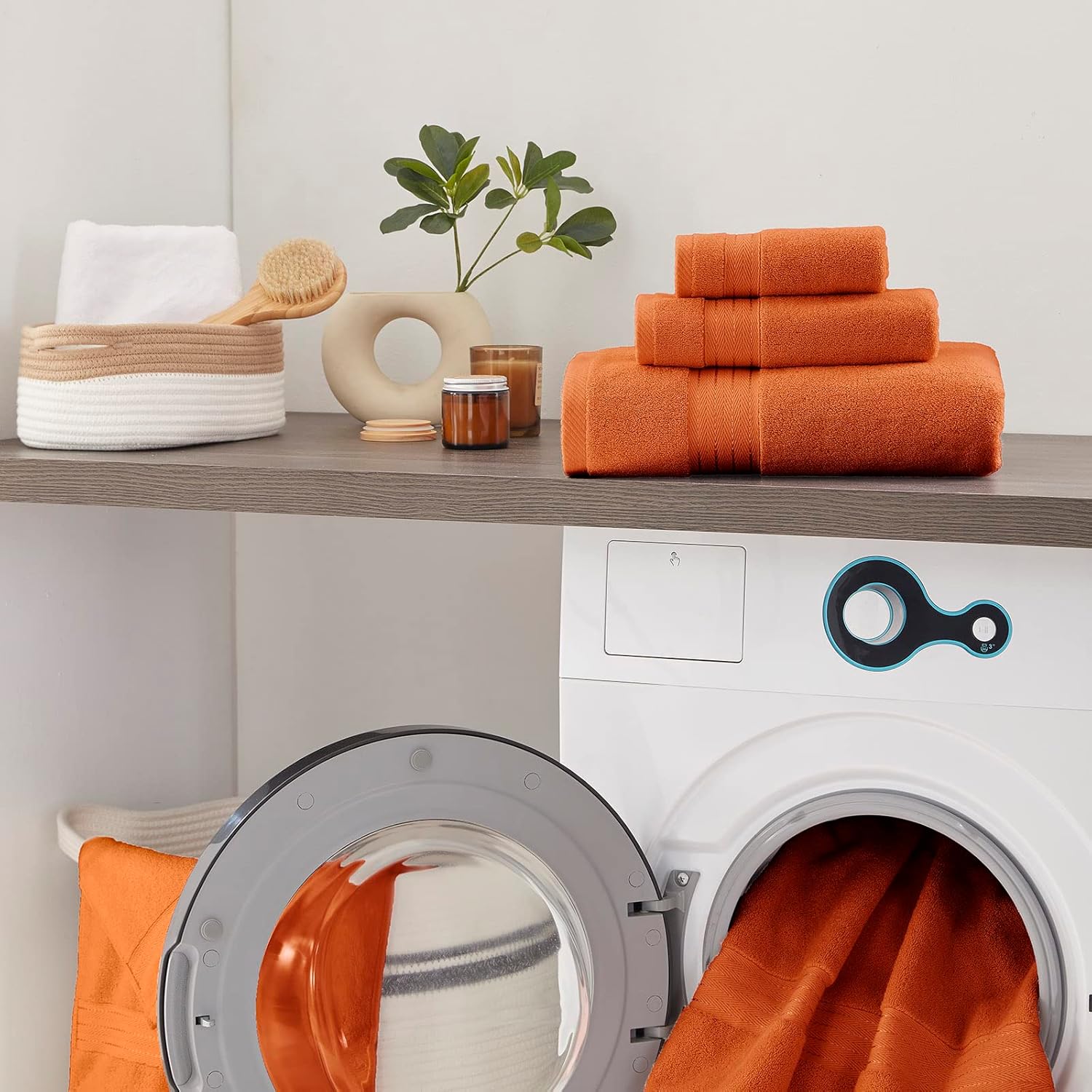 Harvest Pumpkin Orange 6 Piece Towel Set
