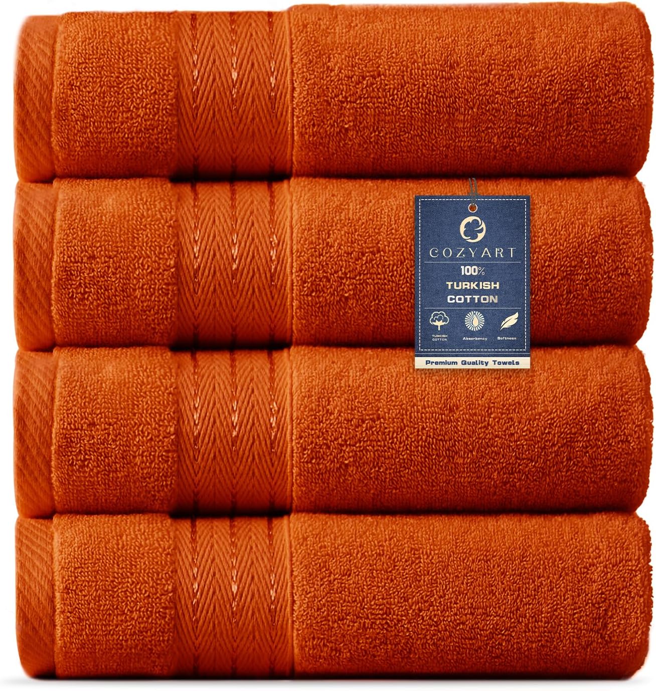 Harvest Pumpkin Orange 6 Piece Towel Set
